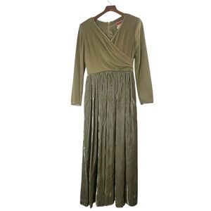 Vintage 1980s OSCAR DE LA RENTA Studio Velvet Long Dress Made in Hong Kong